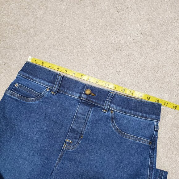 SPANX Spanxshape EveryWear Flare Jeans Pull-On Stretch Blue Women's XL x 29.5 - Picture 13 of 16